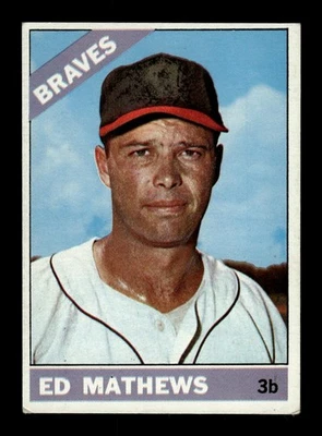 1966 Topps # 200 Eddie Mathews Excellent TheVintageCards - Image 1 of 2
