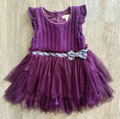 Vestido Matilda Jane Once Upon a Time Soiree Ciruela Tul Falda Suéter Top 18-24m Foto 1 de 4