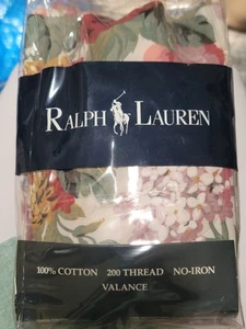 ralph lauren allison Multi Colored Floral 20" X 84 valance Made In USA New! - Picture 1 of 2