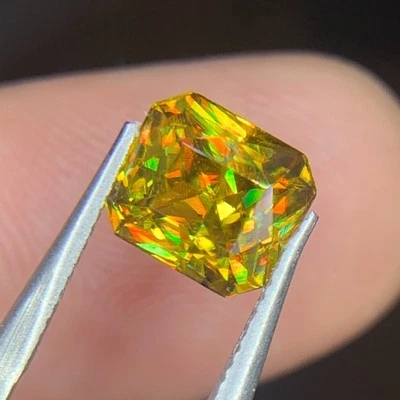 Natural Sphene Yellowish Green Color Cushion Cut Faceted Loose Gemstone-2.42 ct - Image 1 of 4