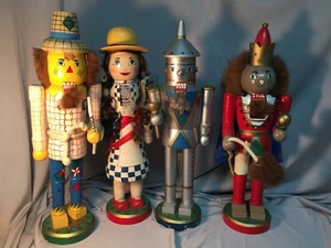 Vintage Wizard Of Oz 14” Wooden Nutcracker Set - Picture 1 of 10