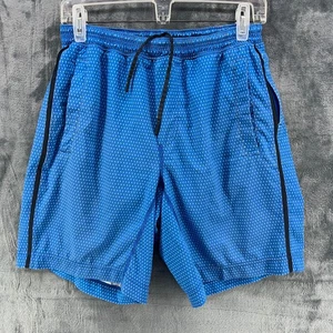 Lululemon Men's Pace Breaker Short 9'' Lined Blue White Polka Dot Size Medium - Picture 1 of 14
