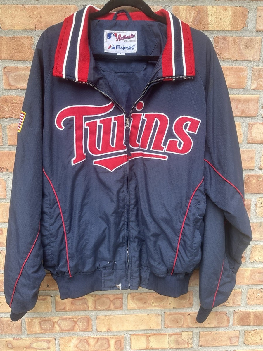 Twins ジャケット Majestic Men's Minnesota Twins Majestic Navy On-Field Therma Base