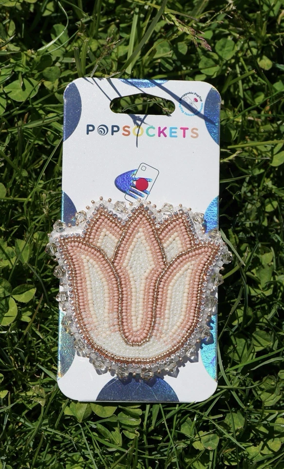 native american handmade Beaded Tulip popgrip  - Изображение 1 из 1