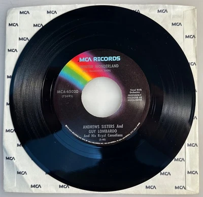 The Andrews Sisters / Winter Wonderland & Christmas Island / MCA 45rpm / NM+ Foto 1 de 4