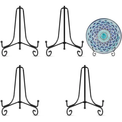 4 Pack Plate Stands for Display, Plate Holder 6 Inch, Picture Frame Stand - Image 1 of 4