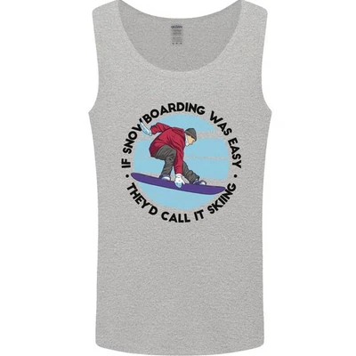 If Snowboarding Was Easy Skiing Funny Mens Vest Tank Top - Image 1 of 4