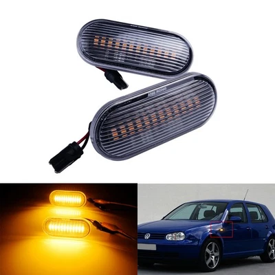 2x Klar LED Seitenblinker Blinker Für VW Amarok Ford Focus MK2 Skoda Octavia 1U - Bild 1 von 4