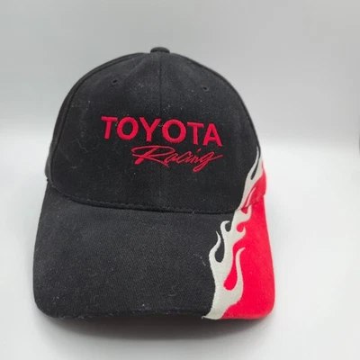 丰田赛车火焰刺绣帽子黑色红色魔法头饰可调节帽 — 第 1/4 张图片