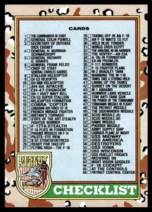 1991 Topps Desert Storm Checklist USA #88 - Picture 1 of 2