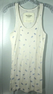 Camiseta sin mangas Abercrombie & Fitch Adolescentes M Estampado de alce Retro Y2K Logo Años 90 Foto 1 de 4
