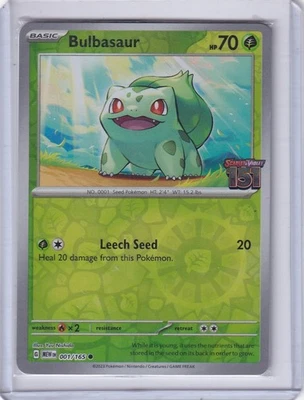 Pokémon TCG Bulbasaur 001 (Stamped) Scarlet & Violet 151  Promo SEALED! STAMPED! - Image 1 of 2