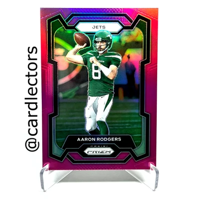 2023 Panini PRIZM Football AARON RODGERS #227 Pink PRIZM Parallel New York JETS - Image 1 of 2