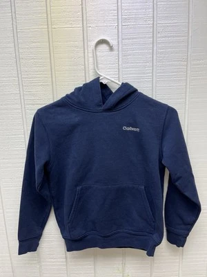 Sudadera con capucha bordada azul marino Carhartt para niños talla 8 con logotipo blanco RN 14806 Foto 1 de 4