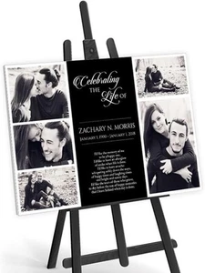 Beerdigung Poster Tafel personalisiert, 24 x 36 Zoll Größe, 3/16" Schaumstoffplatte, Beerdigung  - Bild 1 von 1