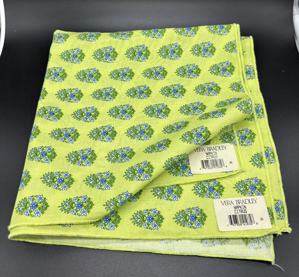 PACK 2 servilletas de tela Vera Bradley, cítricos, tamaño: 20" x 20" por servilleta Foto 1 de 2