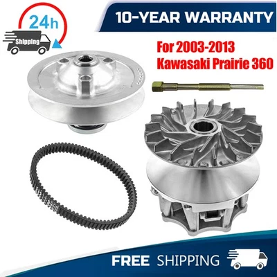 Primary Secondary clutch & Drive Belt &Pulley For 2003-2013 Kawasaki Prairie 360 Foto 1 de 4