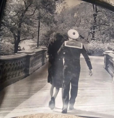 Romântico Vintage Marinheiro Marinho Correndo com Bolsa Feminina E Carteira! - Imagem 1 de 2