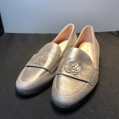 LNWO W's US6B TARYN ROSE Blossom PLATA CUERO ZAPATOS MOCASINES CÓMODOS SIN CORDONES Foto 1 de 4