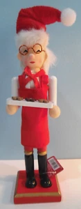 Navidad 2024 Mujer Panadera con Sombrero de Santa Cascanueces Figura 10" - Imagen 1 de 8