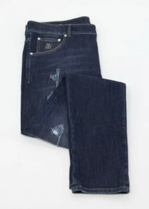 NWT $1145 Brunello Cucinelli Men's "Skinny Fit" Distressed Jeans 54/ 38US A242 - Picture 1 of 8