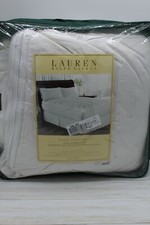 Ralph Lauren Gold Comfort 500 Tc Dobby Stripe Downtop Twin Featherbed White $440