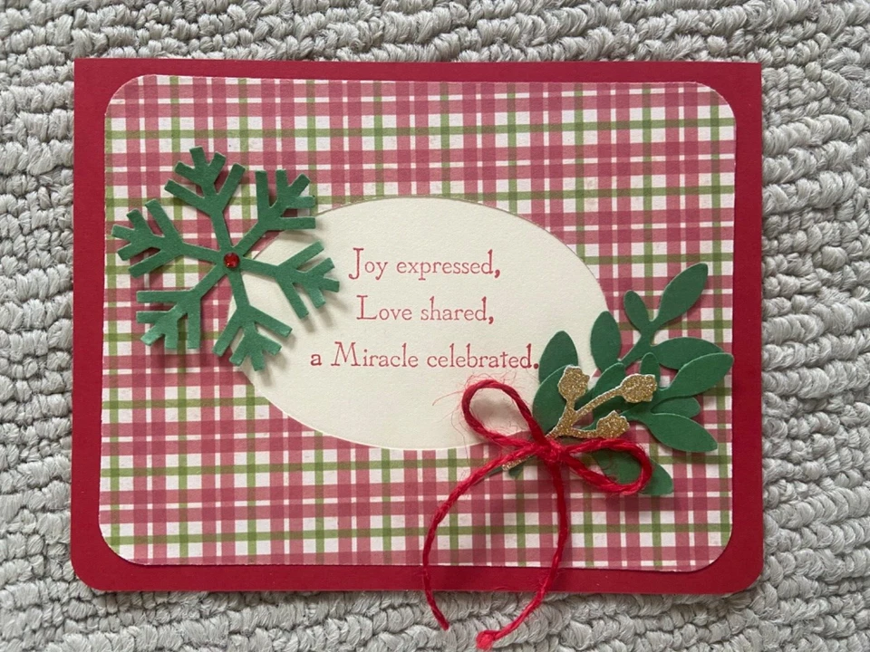 Kit de 6 tarjetas estampadas con marco de felicitación navideño hechas con Stampin' Up! Foto 1 de 1