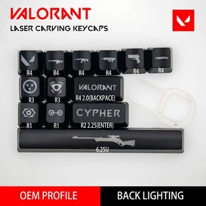 Valorant Cypher Keycaps | Backlit Laser Cut OEM Profile | Gaming | Custom - Picture 1 of 6