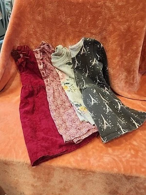 Old Navy Red Floral Long Sleeve Corduroy Dress Size 4T + 3 more Gymboree Gap - Image 1 of 4