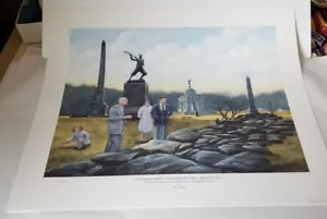 PRESIDENT KENNEDY & COLONEL SHEADS AT GETTYSBURG LtdED Paper GICLEE - Mel Shull - Picture 1 of 4