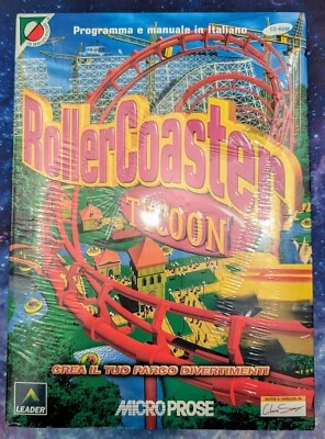 Roller Coaster Tycoon 1999 Italian edition new sealed VGA UKG ready big box - Image 1 of 4