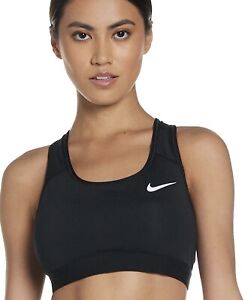 Nike Women's Medium Support Non Padded Sports Bra-Black/White BV3900-010 Large