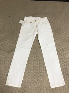 RoccoBarocco Kids Girl Pants White Color, Size 10A - Picture 1 of 6