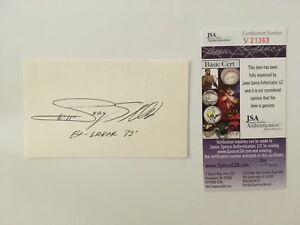 Leroy Ellis Signed Autographed 3x5 Card JSA Certified