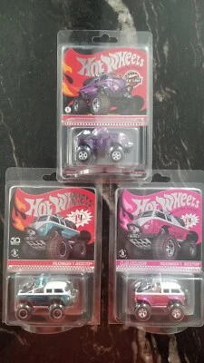 HotWheels 🔥 RLC - VW T1 Rockster Bus Azul 💙+ Rosa 💗+ Púrpura 💜 Foto 1 de 4