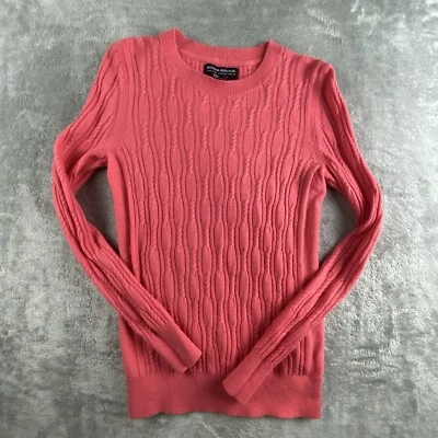Suéter Banana Republic Filpucci Mujer XS Rosa Cable Tejido Fino Hilo Italiano Foto 1 de 4