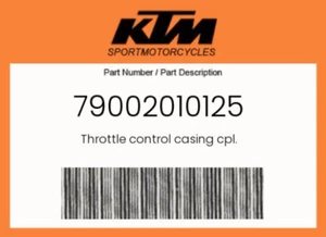 2017 KTM 250 XC-F Throttle Tube Housing OEM 79002010125 Husqvarna FC SXF 250-450 - Picture 1 of 1