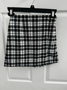 Art Class Black/White Plaid Skirt Zip Entry Girl’s Sz Medium (7/8) - Picture 1 of 4