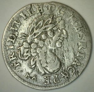 1685 BA German States Brandenburg Silver 6 Groshen Coin Friedrich Wilhelm - Picture 1 of 2