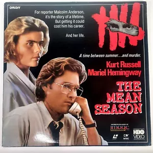 THE MEAN SEASON Laserdisc LD Kurt Russell Muriel Hemmingway Orion HBO Video - Imagen 1 de 5