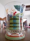 Fruit Double Old Fashioned Tumbler (s) 12 oz. Hand Painted Green Blue Red !