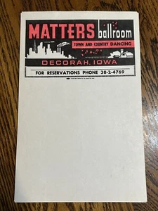 Poster danza vintage Matters sala da ballo città e campagna insegne Decorah Iowa danza - Foto 1 di 10