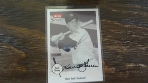 2002 FLEER GREATS HANK BAUER AUTORGAPHED BASEBALL CARD - Picture 1 of 2