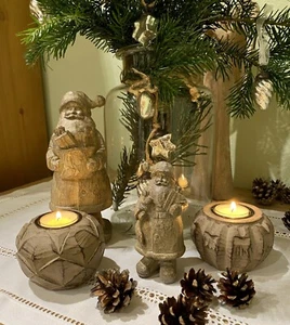 Nikolaus Weihnachtsmann Santa Claus Weihnachtsdeko Figuren Advent Chic Antique - Bild 1 von 6
