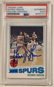 1977-78 Topps GEORGE GERVIN Signed Autographed Basketball Card PSA/DNA #73 Spurs