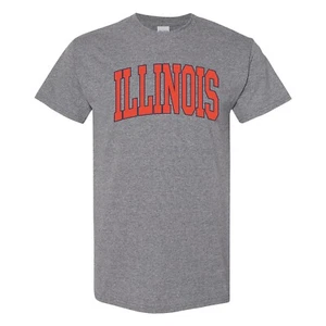 Illinois Fighting Illini Mega Arch - NCAA University Short Sleeve T-Shirt - Picture 1 of 36