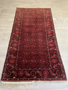 Wunderschöne Handgeknüpfte Afghane Carpet Balutsch Brücke Teppich Ca 197X100cm - Bild 1 von 17