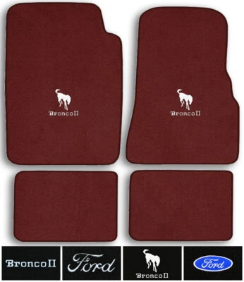 Alfombrillas de alfombra Bronco II con logotipo personalizado Cutpile - Elige el color y el logotipo de la alfombra Foto 1 de 4