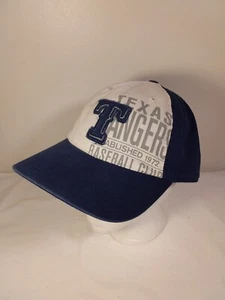 Vintage Nike Hat Texas Rangers Blue Tan Applied "T" Adjustable - Picture 1 of 6
