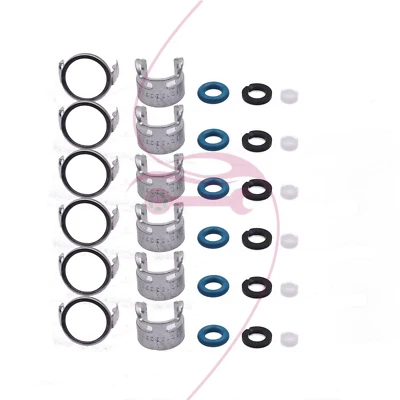 Juego de 6 sellos de inyector de combustible aptos para VW Touareg Audi A4 A5 A6 Quattro Q7 A5 Q5 V6 Foto 1 de 4